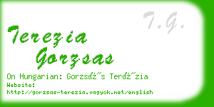 terezia gorzsas business card